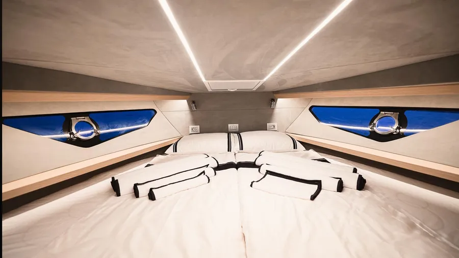 Yacht cabin bedroom